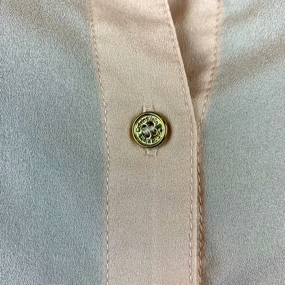 Calvin Klein sheer roll tab button down dress shirt , size L - Picture 3 of 7